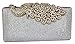 Chicastic Mesh Rhinestone Peacock Hard Box Wedding Cocktail Clutch Purse