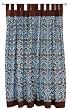 Tadpoles Damask Set of 2 Tab Top Curtain Panels, Blue/Brown