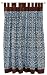 Tadpoles Damask Set of 2 Tab Top Curtain Panels, Blue/Brown