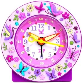 Baby Watch - R�veil enfant - Fille - papillon - Avec m�thode d'apprentissage