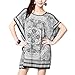 DJT Women's Batwing Sleeve Casual Tunic Dress Tops