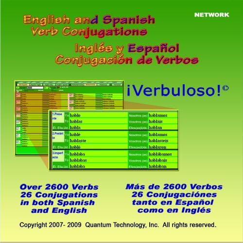 Verbuloso!©: 2600 Spanish / English Verbs Fully Conjugated - Network Version - Free Shipping