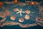 Fishing Net, 6 X 9 Ft Fish Net, Netting Shells, Starfish, Floats Decorative Nautical Decor Display