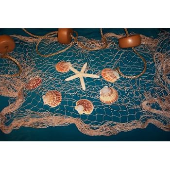 Set A Shopping Price Drop Alert For Fishing Net, 6 X 9 Ft Fish Net, Netting Shells, Starfish, Floats Decorative Nautical Decor Display