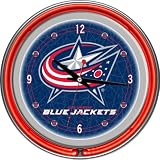 NEW NHL Columbus Blue Jackets Neon Clock - 14 inch Diameter - NHL1400-CBJ
