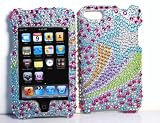 Blue with Green Yellow Purple Silver Rainbow Shooting Star Jewel Premium Luxury Full Diamond Rhinestone Snap on Hard Skin Faceplate Bling Case forApple Ipod Touch Itouch 2nd Generation 3rd Generation 2nd Gen 3rd Gen 8Gb 16GB 32Gb