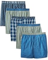 Hanes Men's Exposed Waistband Woven Boxers Shorts Underwear