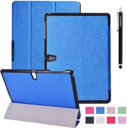 FOOMY Samsung Galaxy Tab S 10.5 Case,Samsung Galaxy Tab S T800 Case,Samsung Galaxy Tab S T805 Case,Durable Luxury Classical Silk lines Design,Ultra Slim Lightweight Smart-shell Folio Stand Cover Case with Auto Sleep/Wake Blue