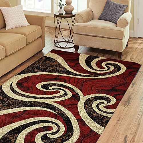 Easy Clean, Stain and Fade Resistant Silky Soft Area Rug - Kayra Collection by Palazzoni - Contemporary, Decorative Modern Designs for the Living Room, Bedroom, Kitchen (Size 5 x 8 Feet)