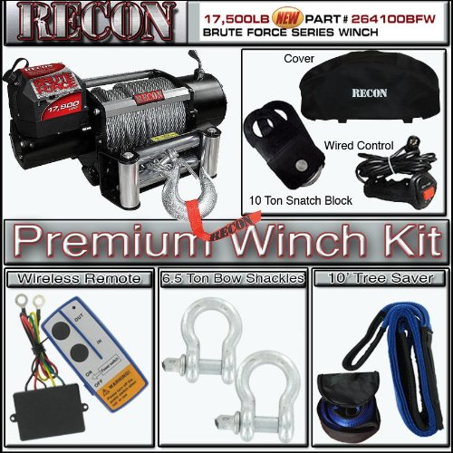 Recon 17500Lb Premium Winch Recovery Kit