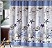 Eforcurtain Fish Pattern Shower Curtain,Waterproof and Mildew Resistant Bathroom Curtain,72-Inch by 72-Inch, Purple/Blue/White