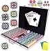 Casino Suited Poker Chip Set (1000 Clay Composite 11.5 gram Chips)