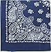ARMYU Classic Trainmen Paisley Bandanas, Military Army Head Scarf Do-rag Cotton Bandanna (Navy Blue - 27