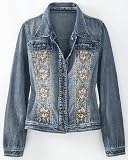 Embellished jean jacket