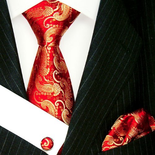 Lorenzo Cana - Set 3 Teile - rot goldene Paisley 
