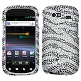 IMAGE OF Rhinestones Protector Case for Samsung Nexus S GT-i9020, Zebra Full Diamond