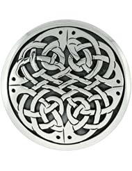 Sterling Silver Celtic Knot work Mandala Brooch Pin Pendant, 1 wide