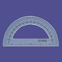 Plastic Protractor, 6" Long, Clear (SPR01490) Category: Compasses and Protractors