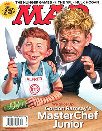 MAD Magazine December 2015 - Gordon Ramsay Cover, Star Wars Calendar Included