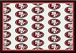 San Francisco 49ers 5' 4" x 7' 8" Team Repeat Area Rug (White)
