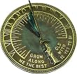 Rome RM2345 Brass Father Time Sundial with Verdigris Highlights