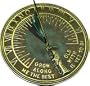 Rome RM2345 Brass Father Time Sundial with Verdigris Highlights