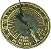 Rome RM2345 Brass Father Time Sundial with Verdigris Highlights