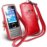 Review Trinity  / Trinity Metallic Red Leather Case for Nokia 6300 6300i
