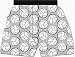 Adult Cotton Jersey Elastic Waist Sport Shorts Grey with All Over Volleyball Print