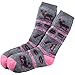 Legendary Whitetails Ladies Lucky Deer Hunting Socks Athletic Heather Grey/Pink One Size