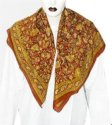 Square Scarf in Crepe Silk Handpainted 36 x 36 inches (sqsrf031)