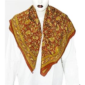 Square Scarf in Crepe Silk Handpainted 36 x 36 inches (sqsrf031)