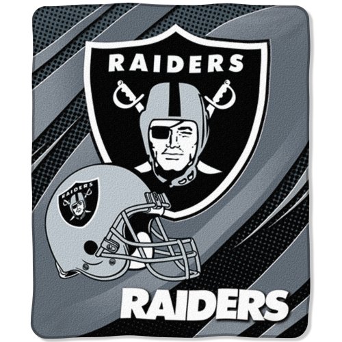NFL Oakland Raiders 50-Inch-by-60-Inch Micro-Raschel Plush Throw 