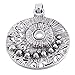 Souarts Antique Silver Color Flower Rhinestone Snap Button Jewelry Charm Pendant for DIY Bracelet (Silver 1)