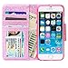 iPhone 6S Case, Style4U [Everlasting Shine] Zebra Design Premium PU Leather Stand Wallet Case with ID Credit Card/Cash Slots for Apple iPhone 6S / 6 + 1 Stylus and 1 Screen Protector [Purple/Pink]