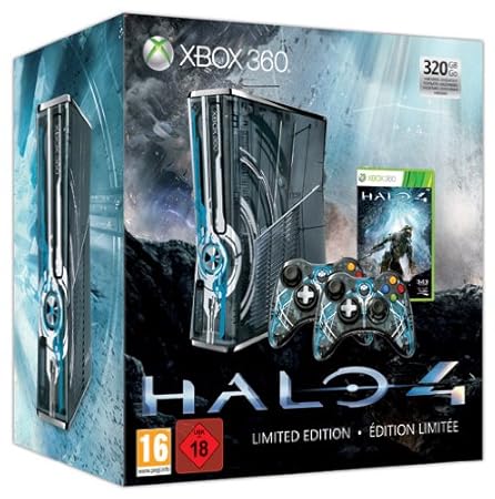 Xbox 360 - Console 320 GB - Limited Edition con Halo 4 e 2 Controller con design ispirato [Bundle]