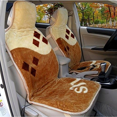 Dongxing 12v 24v Short Plush Auto Heating Cushion Vehicle Electric Heating Pad Seat Heated Cushion Car Seat Cover (yellow 12V)