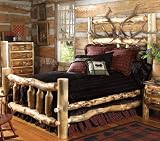 Elk Antler Aspen Log Bed - Full