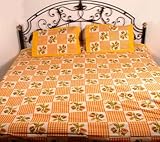 Floral Sanganeri Bedspread with Pillow Cases - Pure Cotton Bedspread
