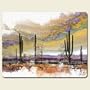 Monarchs of the Desert Cactus 15 x 11.5-inch Tempered Glass Cutting Board by Highland Graphics