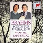 Click here to buy Brahms: Sonatas for Cello and Piano by Yo-Yo Ma, Johannes Brahms, and Emanuel Ax .