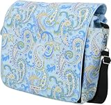 Bumble Bags Jessica Messenger Backpack Blue Paisley