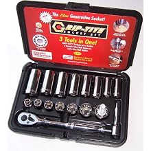 Grip-Tite Super Sockets- 17 Pc Metric Set, 3/8 Inch Drive
