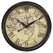 Infinity Instruments The Columbus - Distressed Map Wall Clock