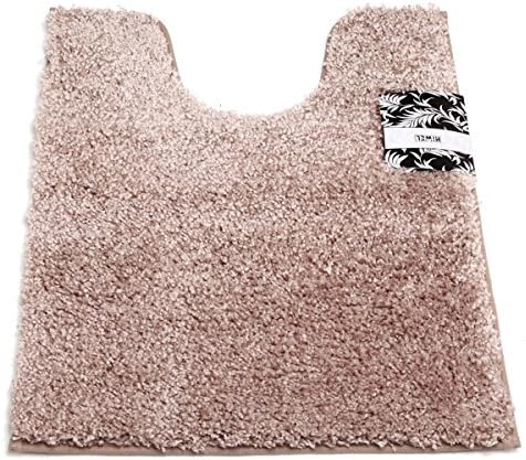 Christmas Sales! Hiwel 100% Microfiber Polyester Contour Bath Mats, Safe Non-slip Backing, Absorbant Bath Rugs / Bathroom Rugs, Multi-functional Household Complement, Linen, 20*24 Inch
