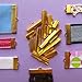 Assorted Sizes of Ribbon Clamp End Crimps - Gold