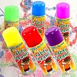Luftschlangenspray Luftschlangen Spray 6 farben XXL 250 ml aus der Dose - 