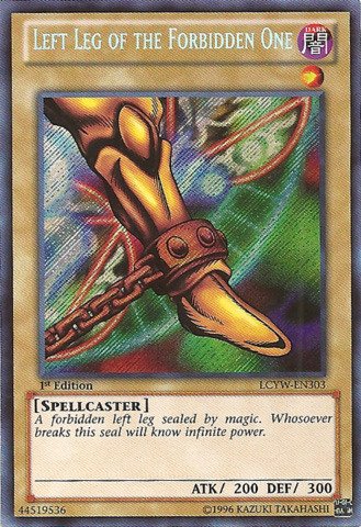 Yu-Gi-Oh! - Left Leg of the Forbidden One (LCYW-EN303) - Legendary Collection 3: Yugi's World - 1st Edition - Secret Rare