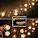 Letsun Globe Rattan Ball String Lights, 7.5feet 20 LED Warm White Fairy Lights, White and Brown, Battery-Operated, for Indoor,Bedroom,Curtain,Fairy Garden,Home,Wedding,Holiday,Christmas Tree,Party