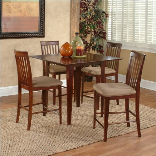 Reviews Atlantic Furniture Montreal 5 Piece Pub Height Dining Set
